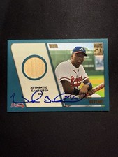 2001 Wilson Betemit Topps Rookie Bat Card #TRR-WB Autographed Relics Braves. rookie card picture