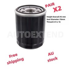 2X Oil filters for VOLVO V90 RWD MPFI  V6 2922cc 1997-1998