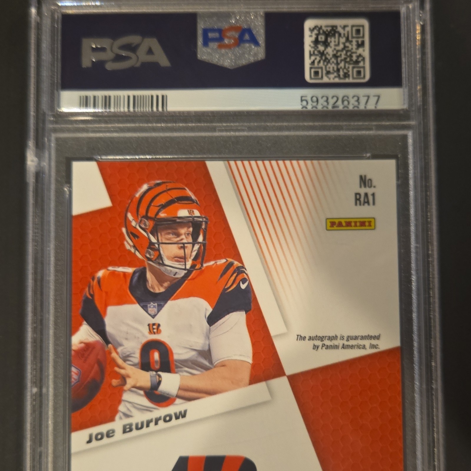 Panini 2020 Mosaic Joe Burrow Rookie Autographs Mosaic RA1 PSA 10 59326377 view 2