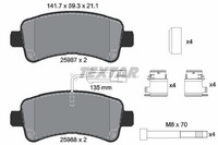 Textar Bremsbelagsatz, Scheibenbremse 2598701 FüR CitroËN Passend FüR Fiat