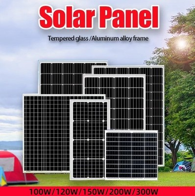 Mono 23% Solarmodul Solarpanel 100~300 Watt Mono PV Modul 12V für Solar System