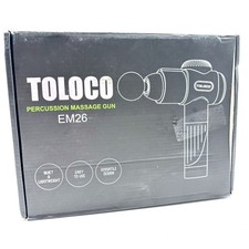 Toloco Portable Rechargeable Percussion Massage Gun Model EM26- Matte Black