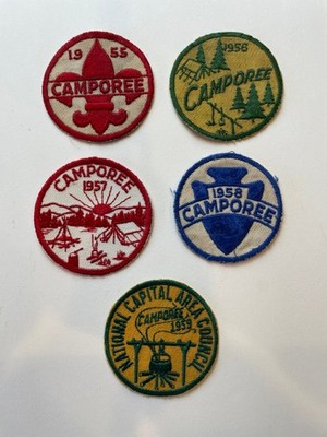 5 Rare Boy Scout Camporee Patches from the 1950s