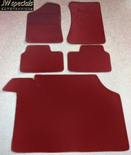 Fußmatten Kofferraumtepich Set für Opel Manta B 1975-88 dklrot Velours PVC 5tlg