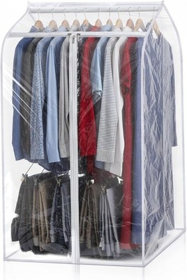 2 PCS 43'' Hanging Garment Bags for Hanging Clothes with Clear Window Hang ing