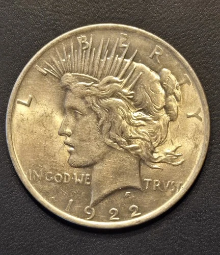 1922 P  Peace Dollar  Au W/luster