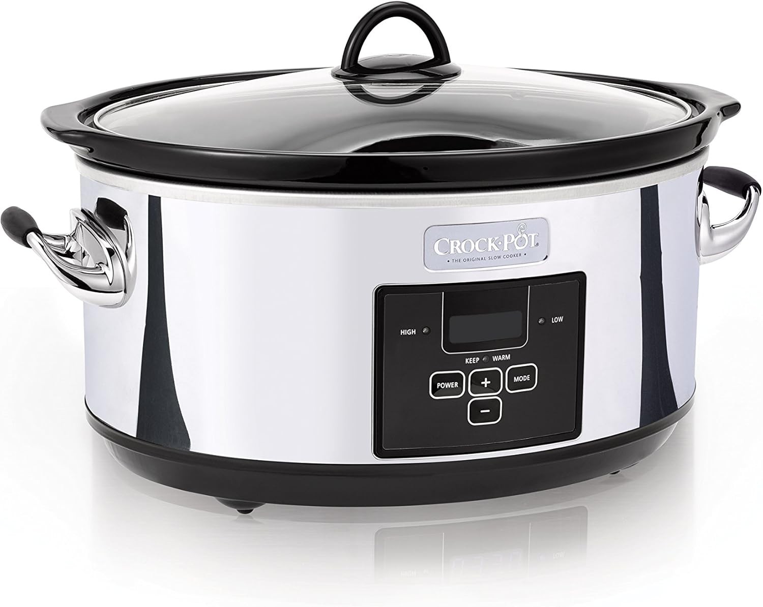 Crock-Pot 7 Quart Programmable Slow Cooker with Digital 7 Quarts, Polished 