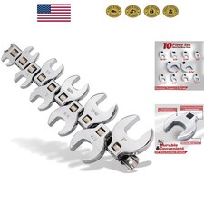 Heavy-duty Crows Foot Wrench Set With Organizer - Perfect For Automotive Work Heavy-duty Crows Foot Wrench Set With Organizer - Perfect For Automotive Work