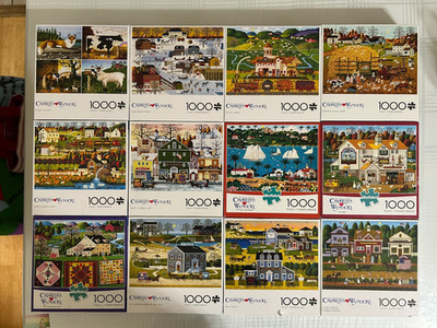12 x New Buffalo Games Charles Wysocki Jigsaw 1000-Piece Puzzles