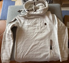 NAKETANO Hoodie Damen Weiß/gestreift Gr XL