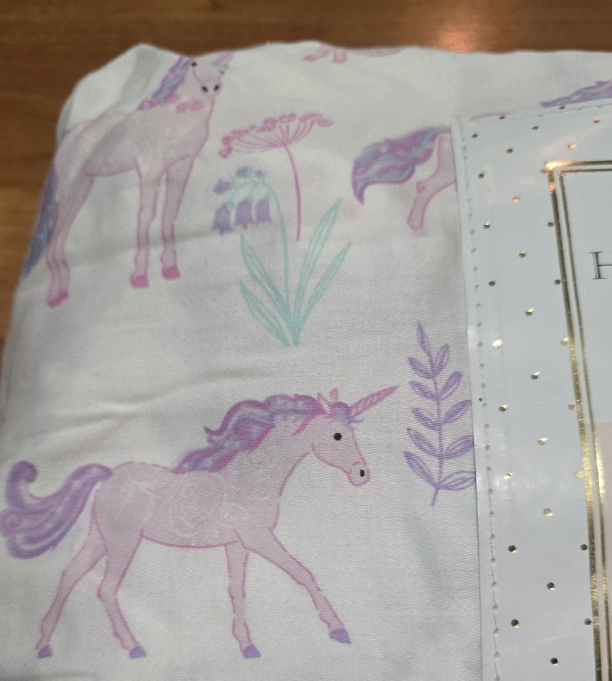 Nuevo Juego de Sábanas Hillcrest Doble Algodón UNICORNIOS 100% Algodón Ropa de Cama Foto 3 de 4