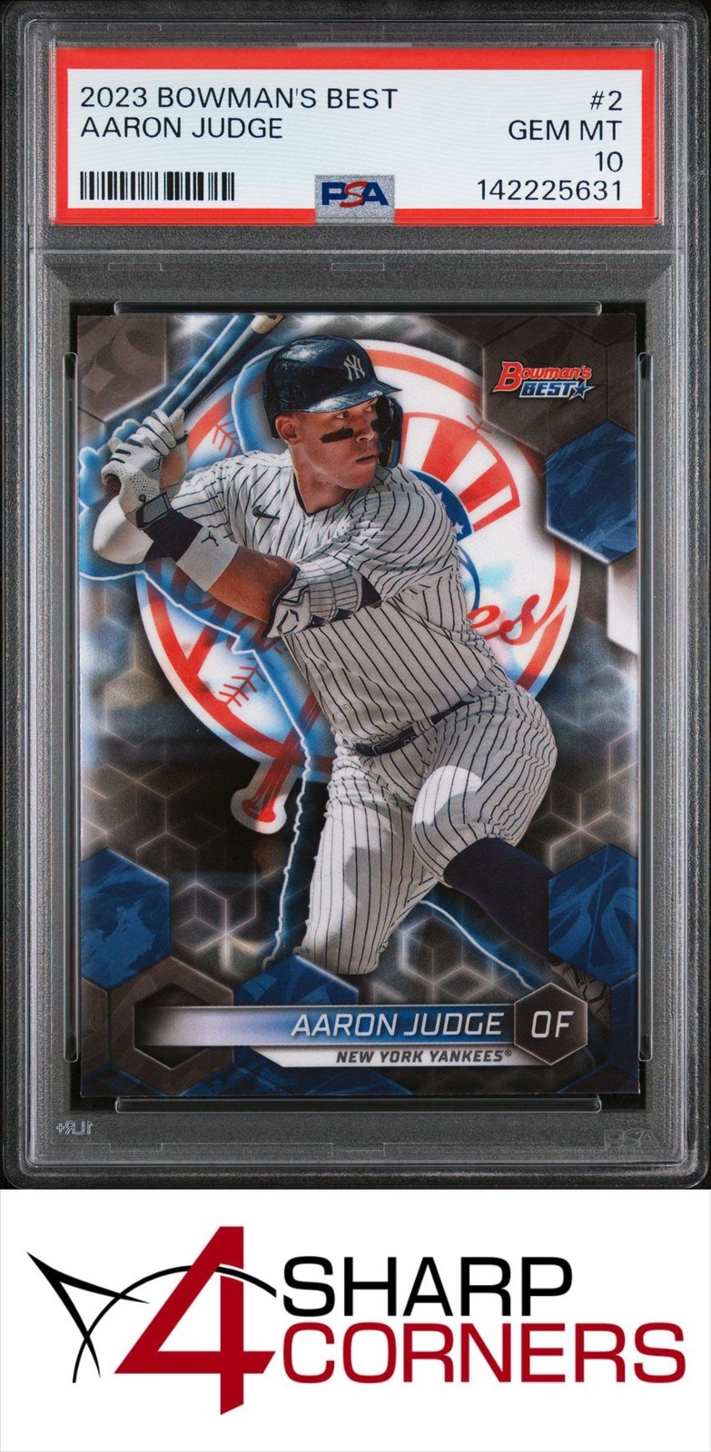 2023 BOWMAN'S BEST #2 AARON JUDGE YANKEES PSA 10 view 1
