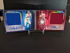 2025 Panini Silhouette Lawrence Taylor Joe Theismann VS 1 on 1 Booklet Auto /99
