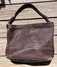 COACH PEBBLED LEATHER SHOULDER TOTE 5715 Luscious Supple Soft BROWN Vintage Purs