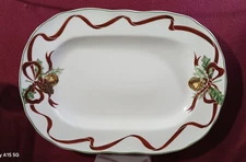 NOBLE EXCELLENCE China - HOLLY BELLS Pattern - 14" OVAL SERVING PLATTER