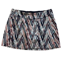 Smartwool Lined Skirt Womens S Multi Color Geometric Merino Skort Athleisure Gym