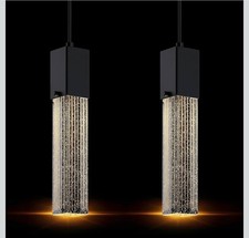 Seeded Crystal Shiny Hanging Kitchen Island Pendant Ceiling Light Modern Concise