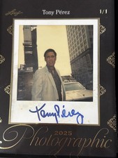 2025 Leaf Photographic Tony Perez 1/1 Blue Ink Auto Cincinnati Reds HOF Legend