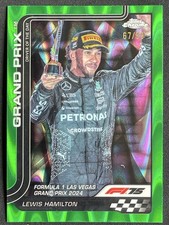 Lewis Hamilton 2025 Topps Chrome Formula 1 Green RayWave Refractor Base /99 #143