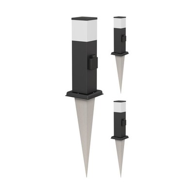 3x Wegelicht / Pollerleuchte POLLY für außen IP44 35 cm schwarz 1x G9 max. 10W