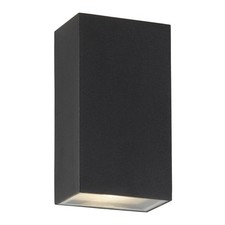 Uplight Downlight Outdoor Garden Rectangle Wall Bracket Light with Glass Shades