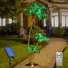 Solar Lighted Palm Tree 7ft 3ft 2ft Artificial Palm Tree Decor For Outdoor 218 L