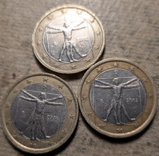 Italy 1 euro 2002 or 2006 VITRUVIAN MAN *one* coin