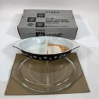 Vintage Pyrex Black Snowflake Oval Divided Serving Dish Lid 1½ Qt. 063 963-20-WS