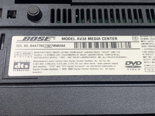 BOSE LIFESTYLE AV38 MEDIA CENTER WITH POWER CABLE - Picture 5 of 5