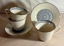 3 Lenox Projection Cups And Saucers
