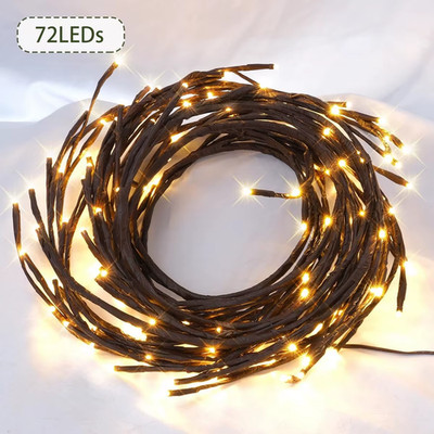 I LED Tree Branch Lamp 96 Lights Willow Vine Decorative Light Bedroom Wall