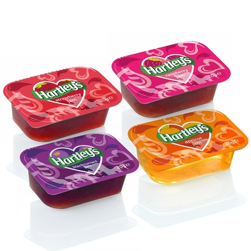 Hartley's Assorted Jam (Pack of 80 x 20g) Single Portion Catering Packs - Picture 2 of 2
