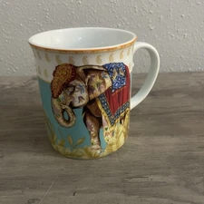 Williams Sonoma Raj Thai Palace Collection Elephant Mug Gold Details EXCELLENT