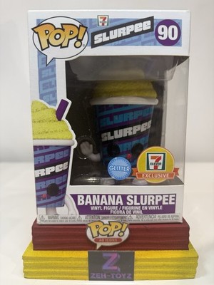Funko Pop! Ad Icons Seven Eleven Slurpee Banana Slurpee #90 Glitter Exclusive