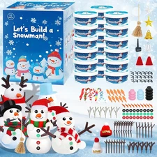 Zaycca 18Pack Stocking Stuffers for Kids,Build 18 Pack Build a Snowman, White