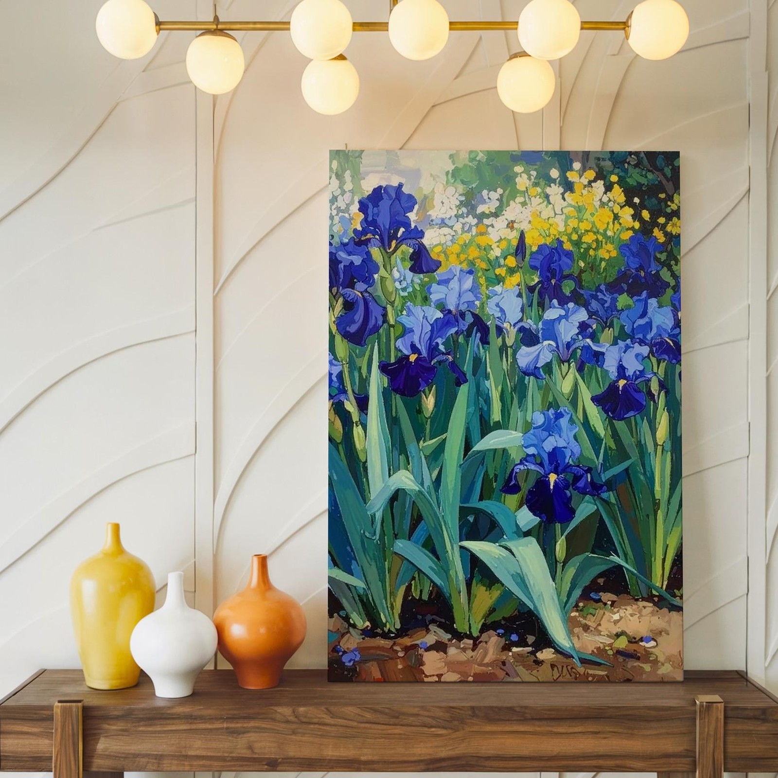 Vincent Van Gogh "Irises" Canvasvibrant Floral Garden Art Print Wall Art