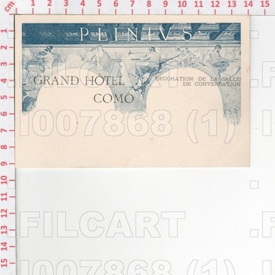 I7868 COMO 1899 GRAND HOTEL PLINIUS ILLUSTRATOR G CAMPO