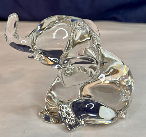 Set Of 5 Lenox Crystal Elephants Momma Mixed Clear And Frosted 2 Frosted 2 Clear - Picture 15 of 24