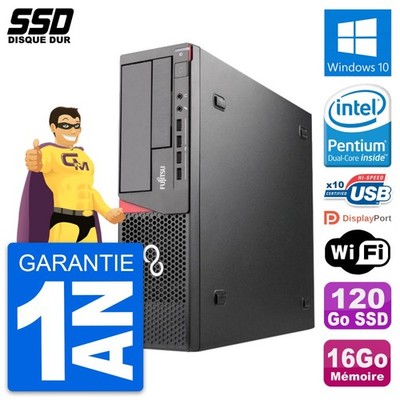 PC Fujitsu Esprimo E720 E85+ DT Intel G3220 RAM 16GB SSD 120GB Windows 10 Wifi