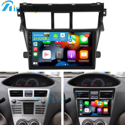 9'' Android 13 Car Stereo Radio GPS Navi Carplay For Toyota Vios Yaris 2007-2012