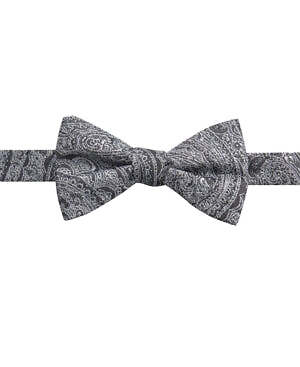 Ryan Seacrest Distinction Mens Atwood Pre-Tied Bow Tie, Gray
