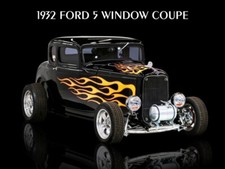1932 Ford 5 Window Coupe New Metal Sign Large Size 12 X 16 - Free Shipping 1932 Ford 5 Window Coupe New Metal Sign Large Size 12 X 16 - Free Shipping