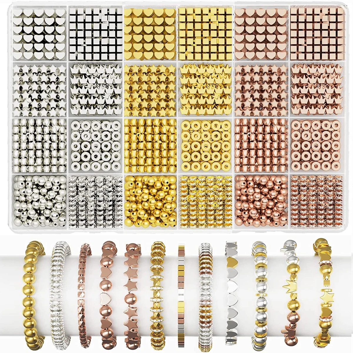 Beaded Bracelets Kit - Gold