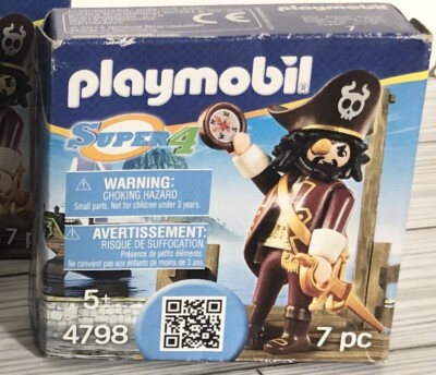 Playmobil 4798 Super 4 Sharkbeard Figure New Factory Sealed