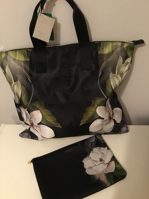 ted baker black large tote bag