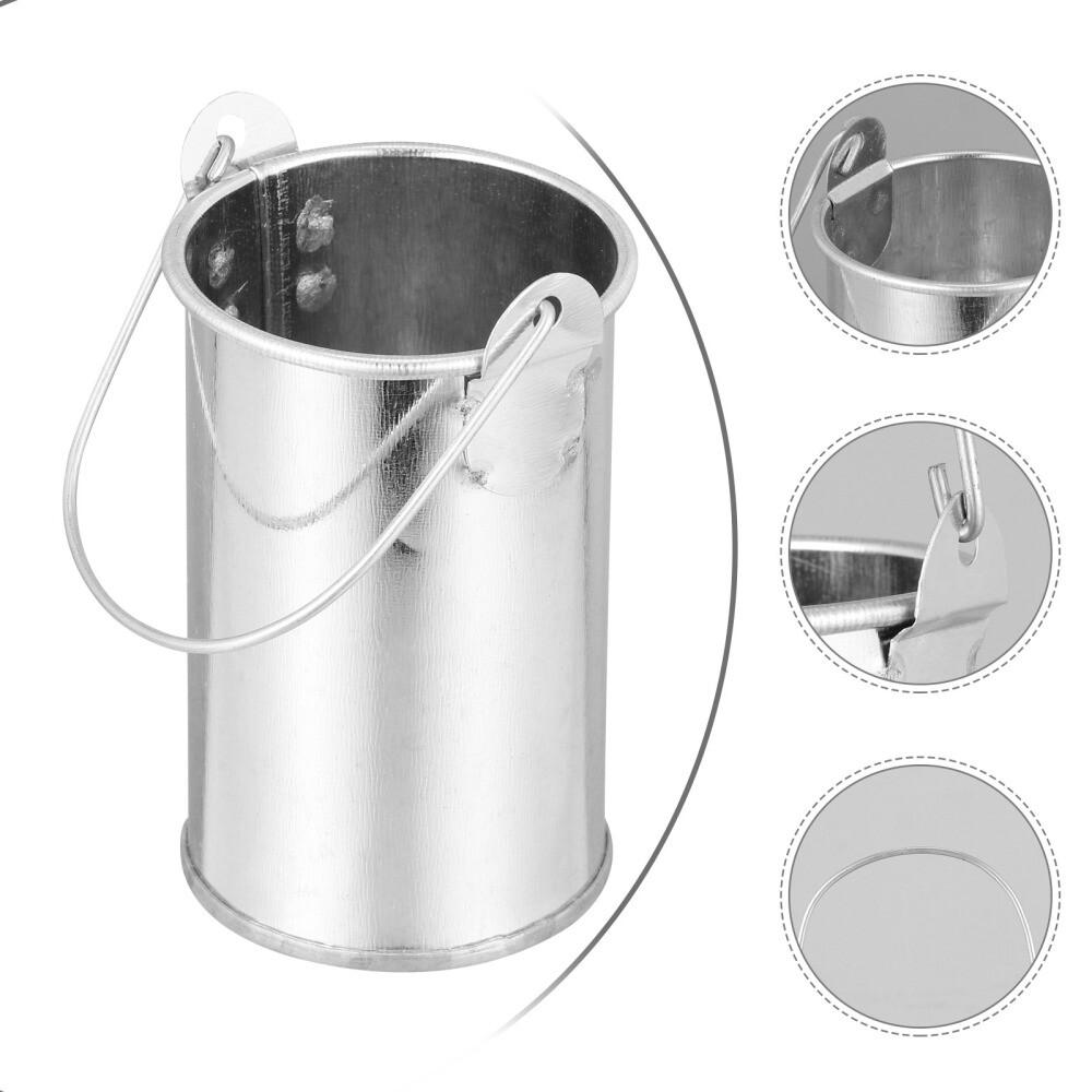 3pcs Rustic Flower Vase Decorative Galvanized Vase French Style Flower