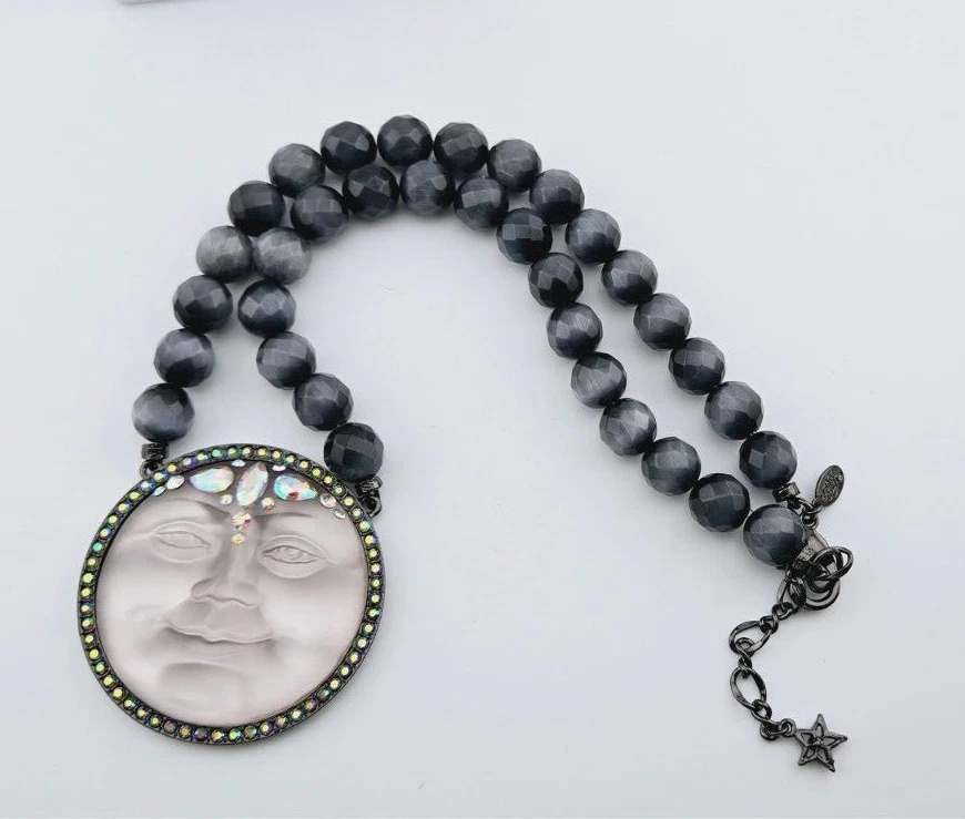 Collar de cuentas Kirks Folly Enchantress Stormy Seaview Moon 50 mm hematita Foto 2 de 4