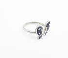 925 Sterling Silver  Vintage Enamel Coated Butterfly Band Ring Sz 6.5  RG3762 — photo 3