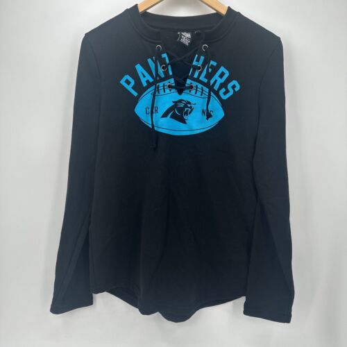 NFL Team Apparel Women's Carolina Panthers Sweatshirt Size Medium Pullover  - Picture 1 of 13