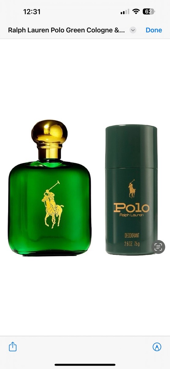 Ralph Lauren Polo Green 2 PC Set 2.0 oz eau de Toilette + 2.6 oz